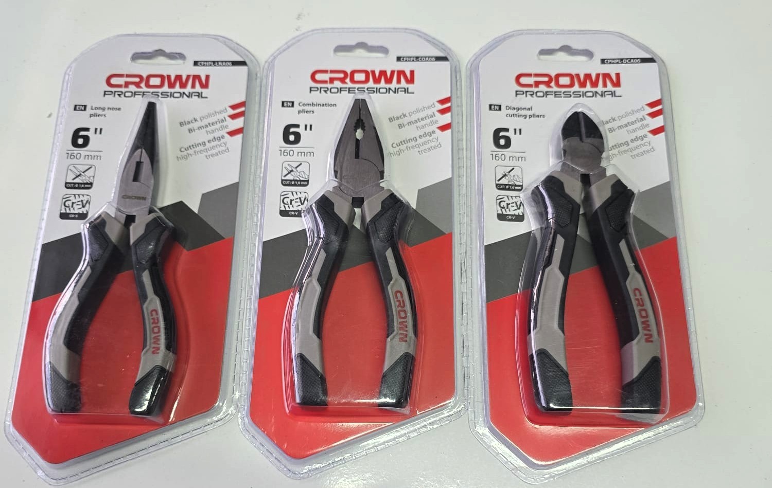 CROWN Profesyonel Pense Yankeski Kargaburun Set 160 MM Garantili