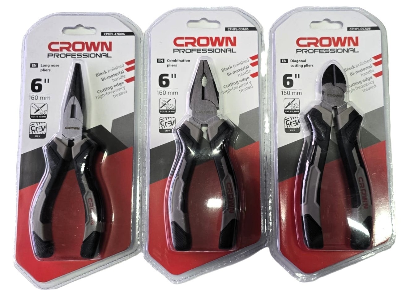 CROWN Profesyonel Pense Yankeski Kargaburun Set 160 MM Garantili