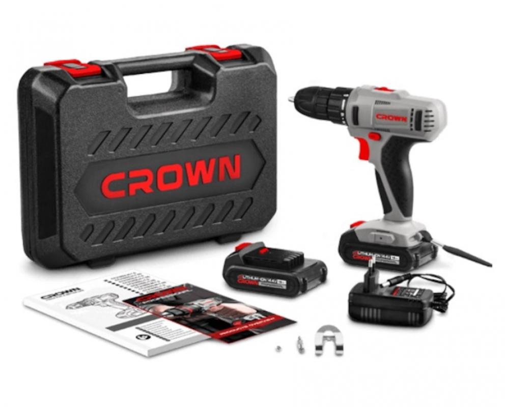 Crown CT21055L 14.4V 1.5 Ah Li-ion Çift Akülü Darbesiz Şarjlı Matkap Vidalama