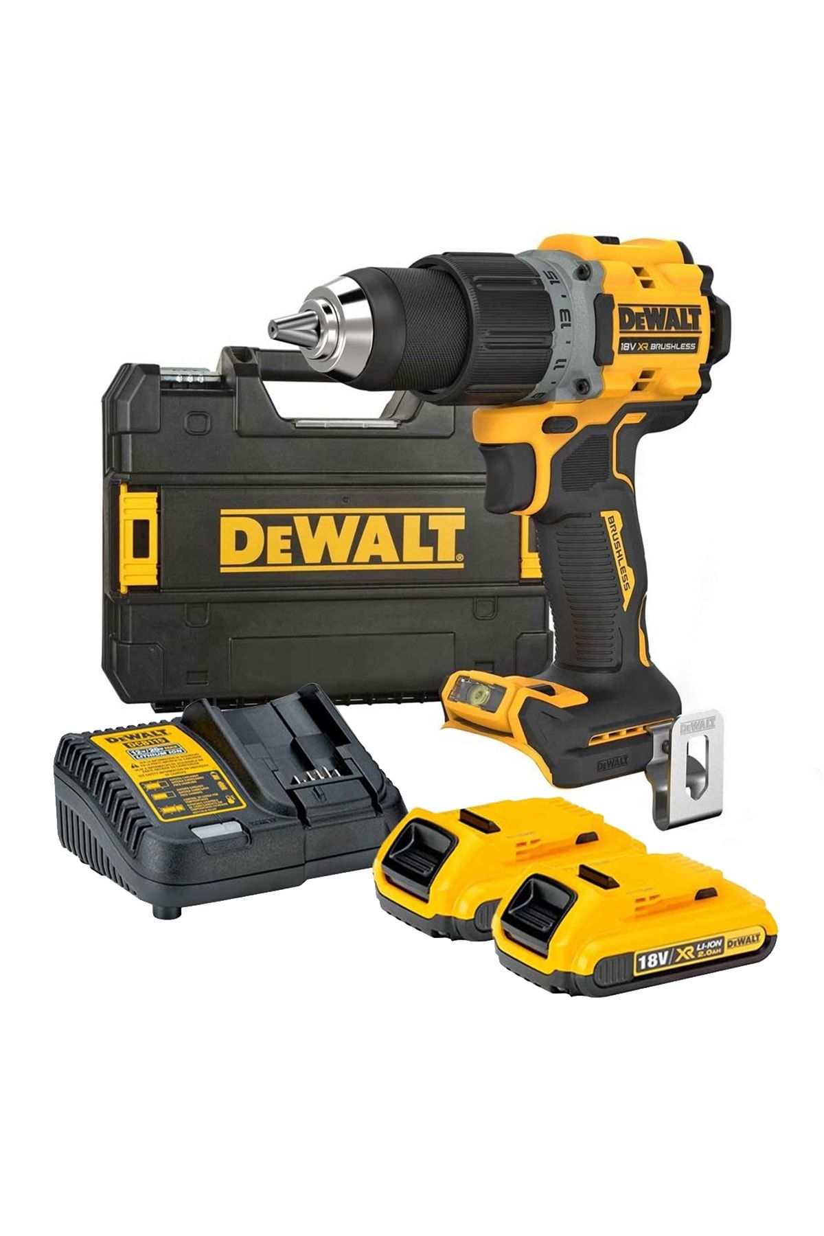 Dewalt Dcd800d2t 18v 2.0ah Li-ion Kömürsüz Çift Akülü Darbesiz Matkap