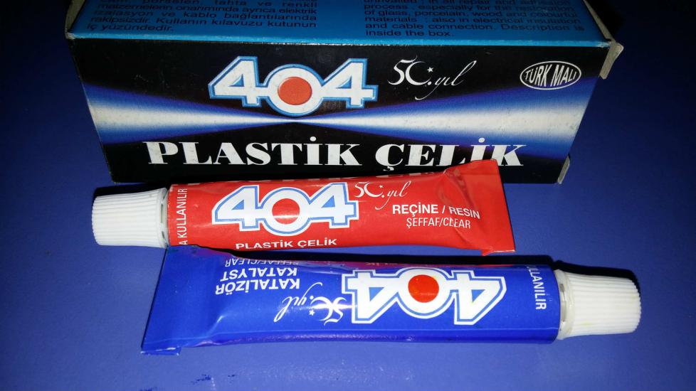 404 Plastik Çelik Yapıştırıcısı 16 Gr İkiz Tüp Yapıştırıcı