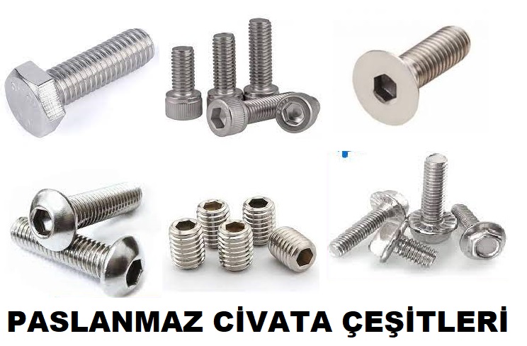 Paslanmaz İnox Civatalar A2-70 304 Kalite 